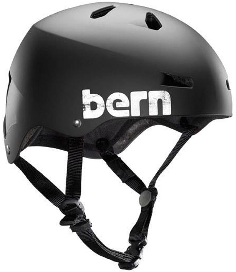 Bern Macon Hard Hat Summer Skate / Bike Helmet, M, Black Distressed